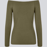 Tansy LS top - Dark Olive