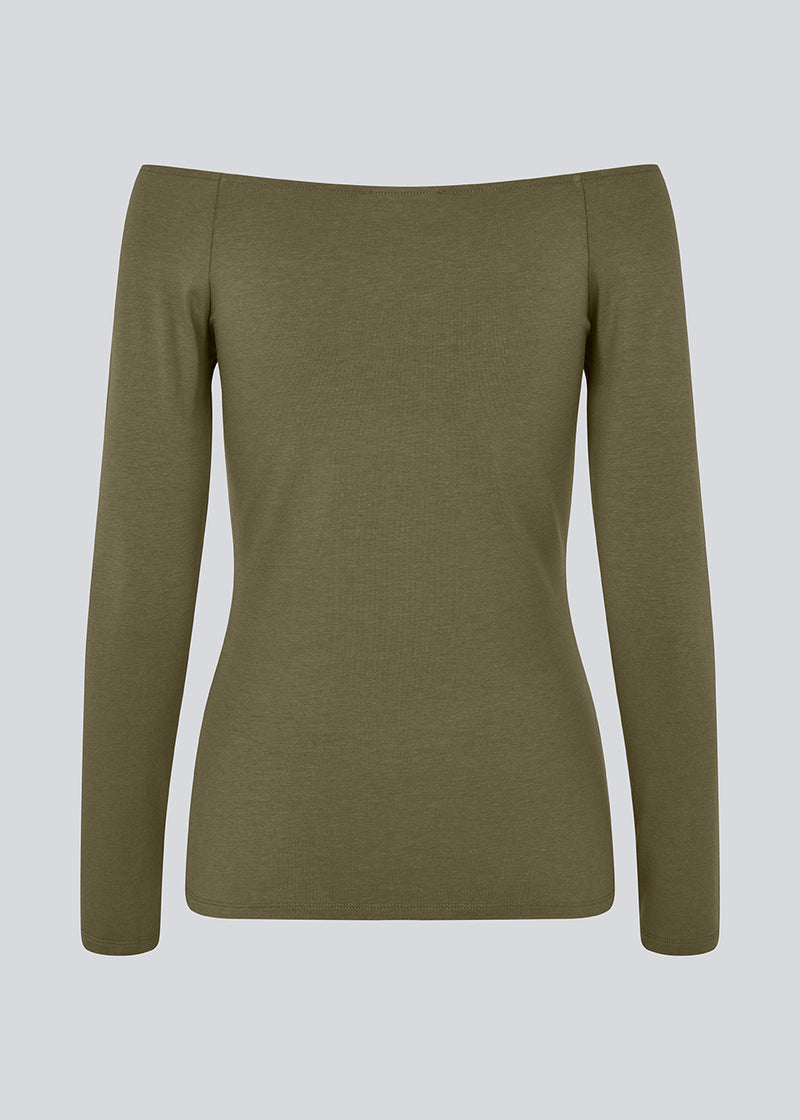 Tansy LS top - Dark Olive