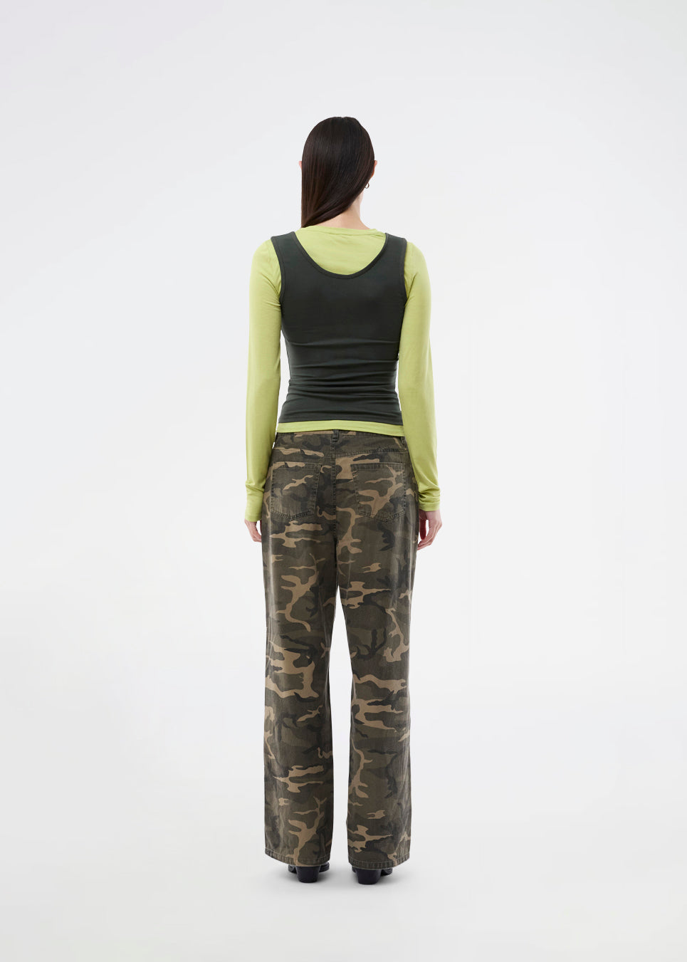 Thaliamd LS t-shirt - Split Pea/Army Dust