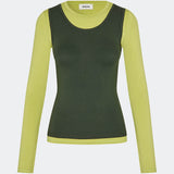 Thaliamd LS t-shirt - Split Pea/Army Dust