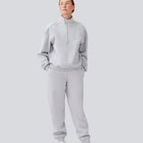 Sweatshirt i bomuldsblanding med logo. TiaMD t-neck har en høj hals med lynlåsluknig og ribkant ved ærmerne. 