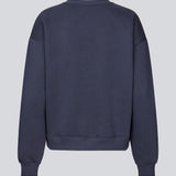 Sweatshirt i mørkeblå i bomuldsblanding med logo. TiaMD sweat har en rund halsudskæring og ribkant ved både bund og ærmer.