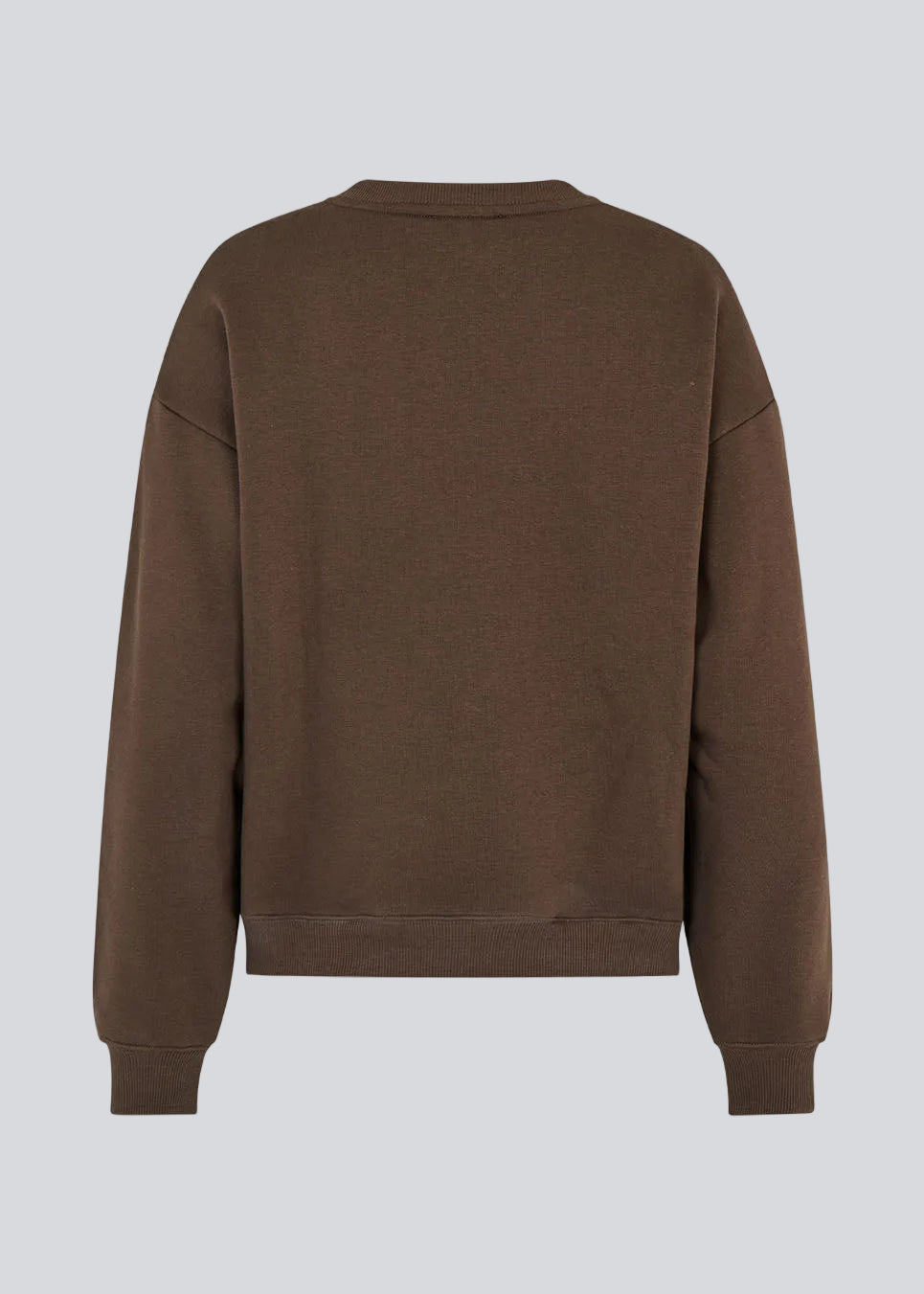 Brun sweatshirt i bomuldsblanding med logo. TiaMD sweat har en rund halsudskæring og ribkant ved både bund og ærmer.