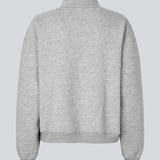 Sweatshirt i bomuldsblanding med logo. TiaMD t-neck har en høj hals med lynlåsluknig og ribkant ved ærmerne. 