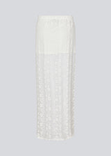 Maxi nederdel i hvidt gennemsigtigt blonde materiale. TildeMD skirt har foer og elastik i taljen.