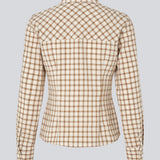 Klassisk figursyet skjorte i bomuldsblanding. TottieMD check shirt har en knappelukning fortil, skjortekrave og manchet med knappelukning.
