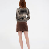 Trinnymd polo - Beige black stripe