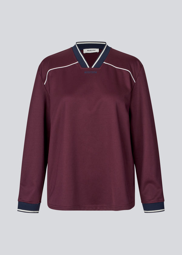 Mørkerød utopiamd LS t-shirt