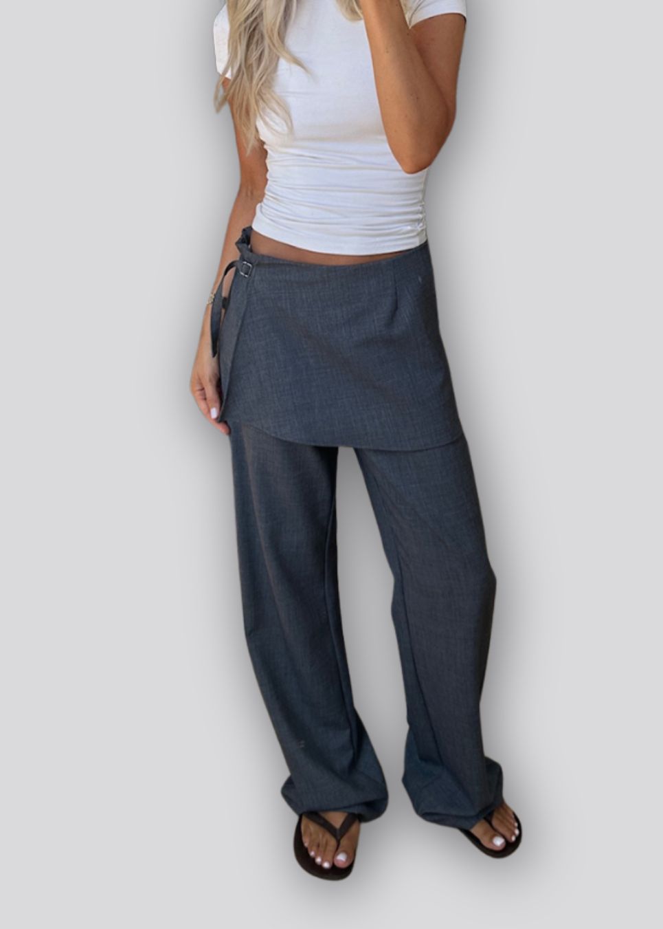 MikkelineMD pants - Dark Grey Melange