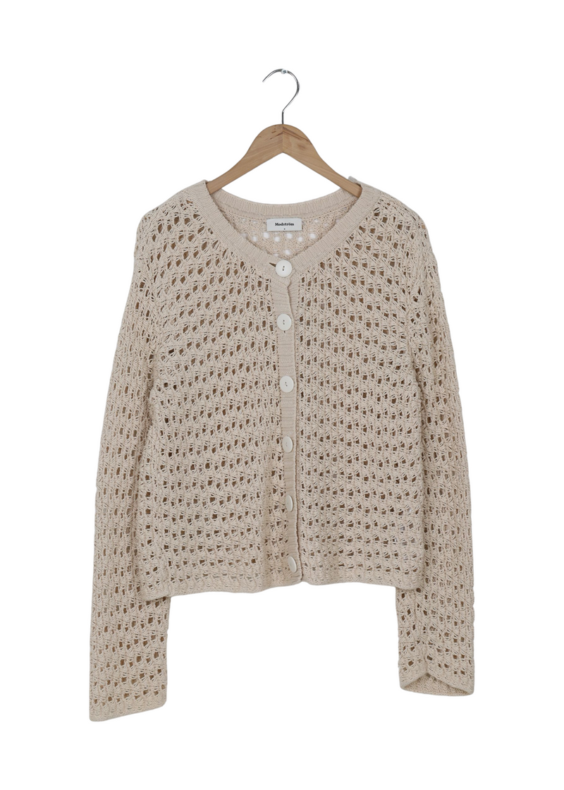 Modström Preloved HobbsMD solid cardigan - Summer Sand