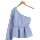 Modström Preloved TelmaMD one shoulder top - Celestial Blue