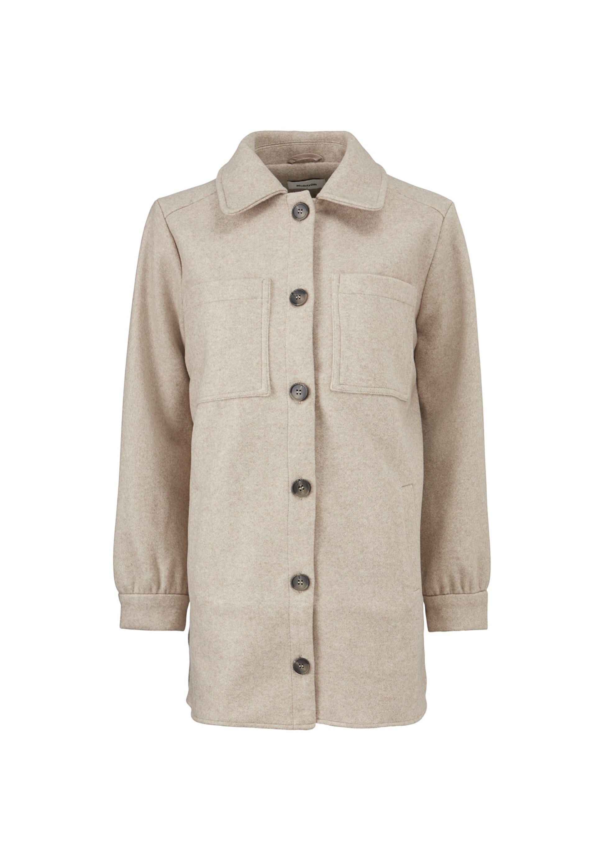 Modström Preloved Tanja solid coatigan - Beige melange