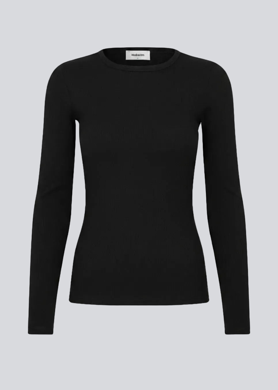 Lækker basic sort t-shirt i en blød bomuldsrib med stretch. Igormd short t-shirt har en tætsiddende pasform med korte ærmer.