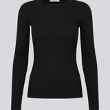 Lækker basic sort t-shirt i en blød bomuldsrib med stretch. Igormd short t-shirt har en tætsiddende pasform med korte ærmer.
