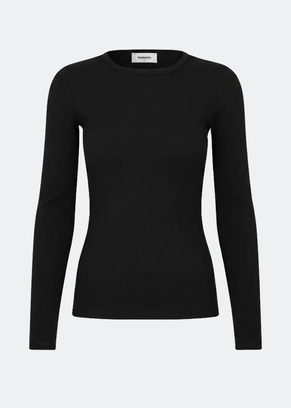 Lækker basic sort t-shirt i en blød bomuldsrib med stretch. Igormd short t-shirt har en tætsiddende pasform med korte ærmer.