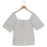 Modström Preloved Nanikamd stripe top - White Black Stripe