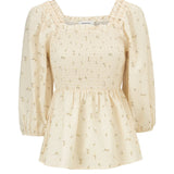 Modström Preloved Tinne print top - Lemon Bloom