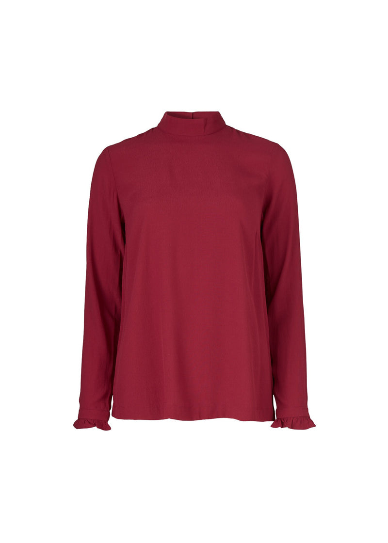 Modström Preloved Jaya ls top, varen er en brugt style - Sangria