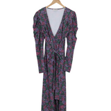Modström Preloved TilloMD print wrap dress  - Poetry Flower