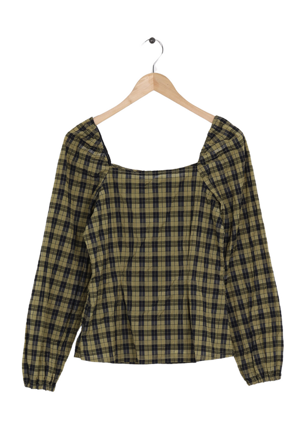 Modström Preloved Truly top - Black Khaki Check