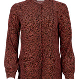 Modström Preloved Atlas print shirt, varen er en brugt style - Heart red blush