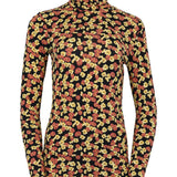 Modström Preloved Alex print rollneck, varen er en brugt style - Flower mix