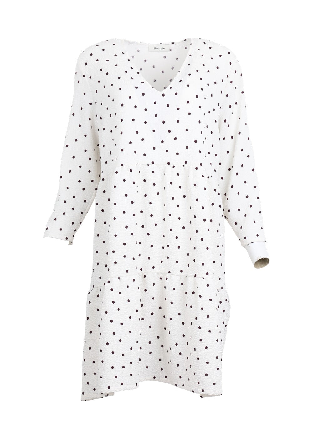 Modström Preloved Richie print dress, varen er en brugt style - Off White Dot