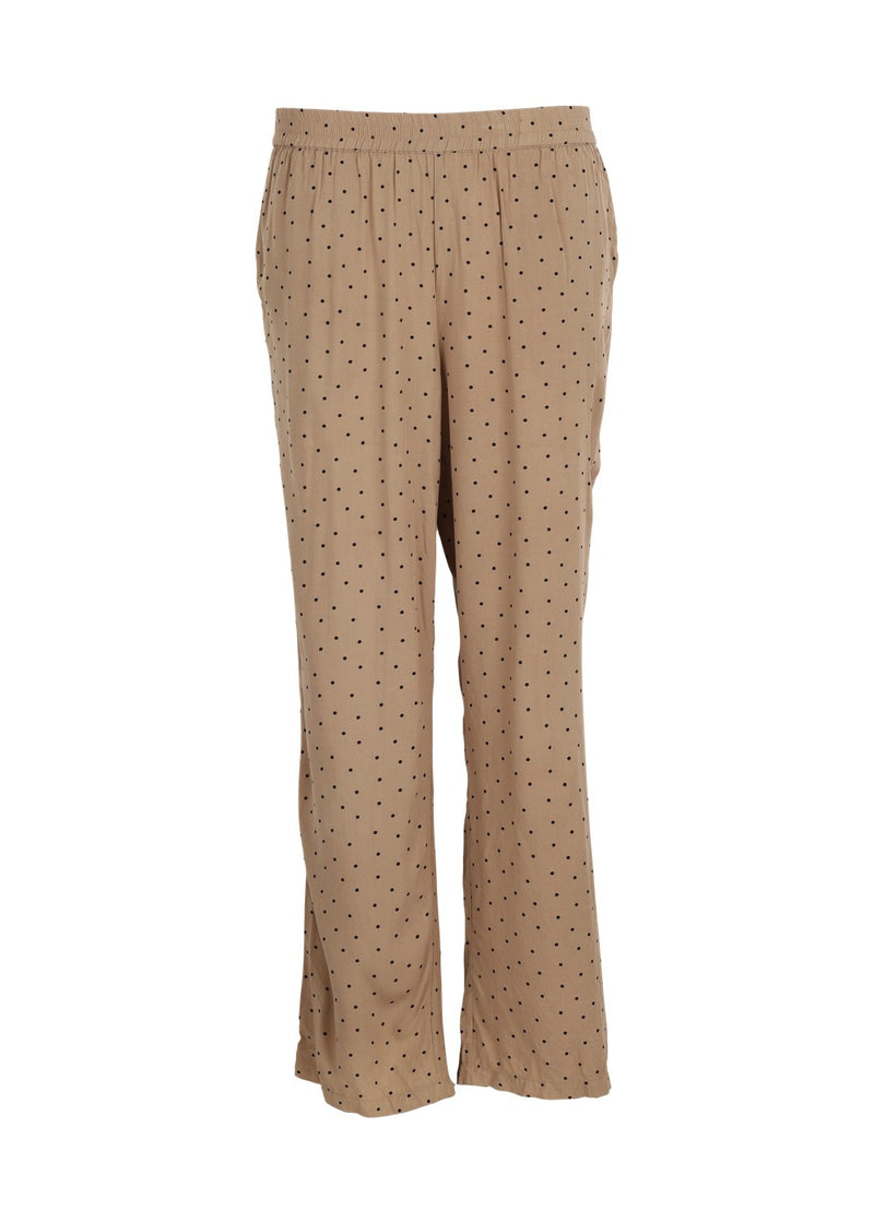 Modström Preloved Talle print pants - Camel Polka