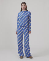 CenniMD print pants - Azure Stripe