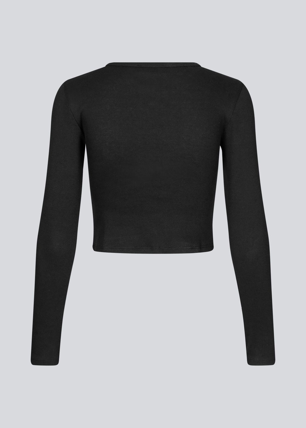 Lækker basic crop top i sort i en blød bomuldsrib med stretch. IgorMD LS crop top har en tætsiddende, cropped pasform med lange ærmer.