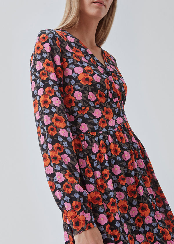 BonMD long print dress - Flower Blush