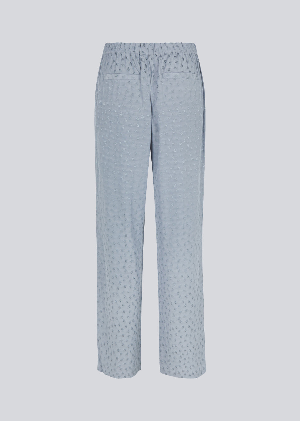 Bukser med brede ben i mønstret satin. CarmelMD pants har mellemhøj talje med lynlåsgylp og knap, samt elastik bagpå for ekstra komfort.  Shop matchende skjorte i samme farve: CarmelMD shirt