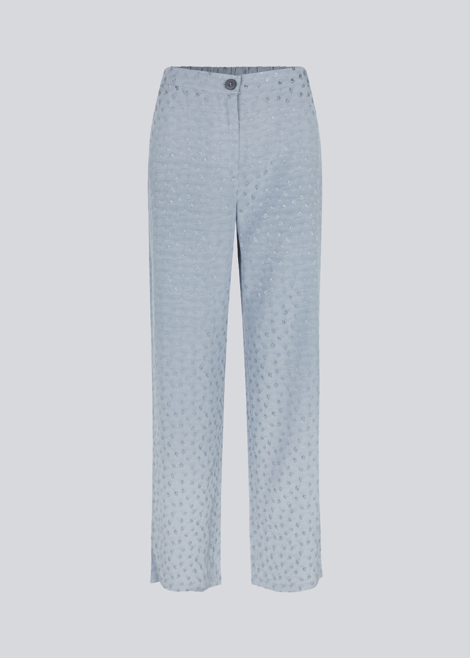 Bukser med brede ben i mønstret satin. CarmelMD pants har mellemhøj talje med lynlåsgylp og knap, samt elastik bagpå for ekstra komfort.  Shop matchende skjorte i samme farve: CarmelMD shirt