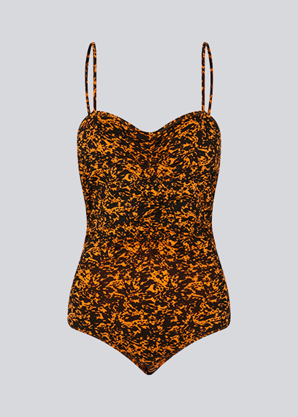 Bodystocking med tætsiddende pasform, hjerteformet udskæring med rynkedetalje og tynde justerbare stropper. CurtisMD print bodystocking har fint blomsterprint.