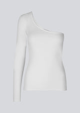 Lækker basic top i hvid i en blød bomuldsrib. IgorMD one shoulder LS top har en tætsiddende pasform med et enkelt asymmetrisk langt ærme og er perfekt at style til et sporty look. 