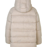 Polstret jakke med oversize pasform and justerbar talje. StellaMD jacket har opretstående krave, hætte, tovejslynlås og to paspolerede forlommer.