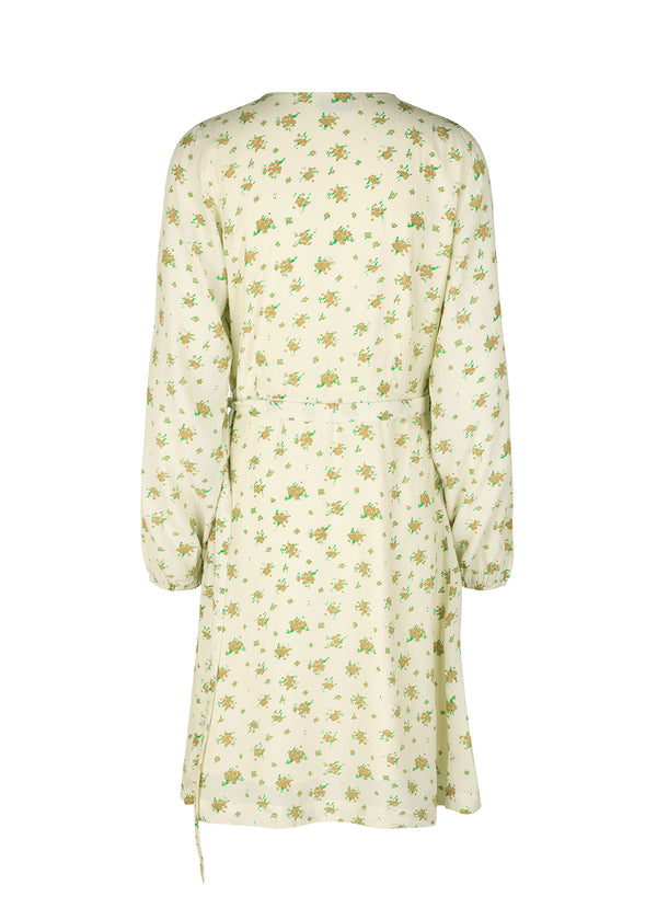 Kjole med slå om-detalje med bredt bælte i taljen og dyb v-udskæring foran. TorinMD print dress har lange ærmer med volumen og skjult elastik forneden. Med for.  Materiale: 49% Viskose 51% Eco Vero Viskose  Foer: 100% Polyester